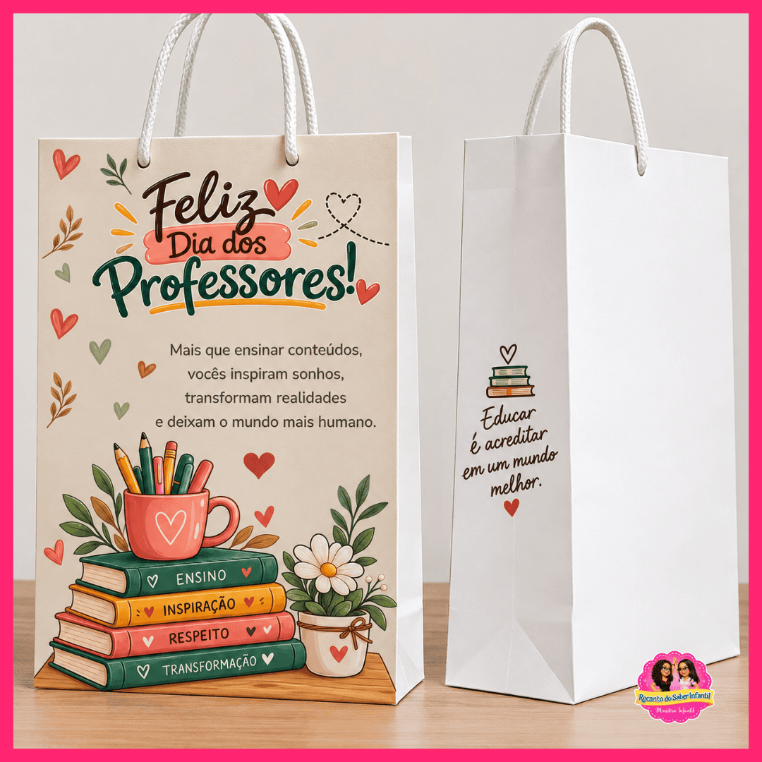 Sacola Feliz Dia dos Professores Encanto de Ensinar - Imagem 2
