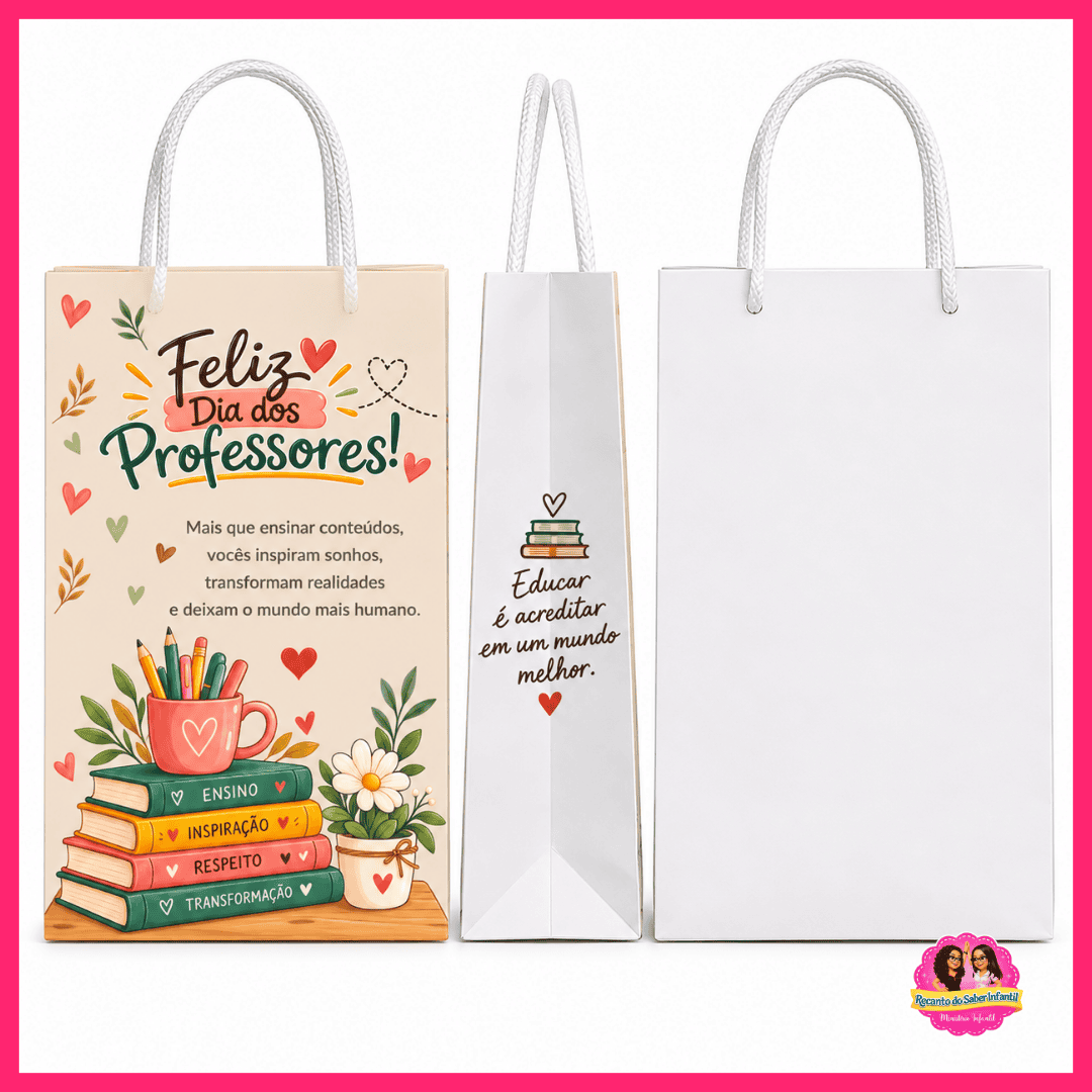 Sacola Feliz Dia dos Professores Encanto de Ensinar - Imagem 3